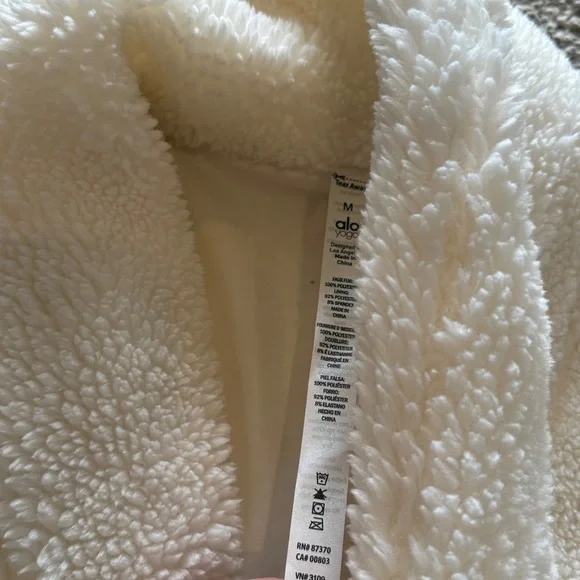 Alo Fleece Jacket Coat M - Picture 4 of 5